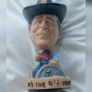Vintage " BUSH" BobbleHead "It's the Oil Stupid" George Bush Rare